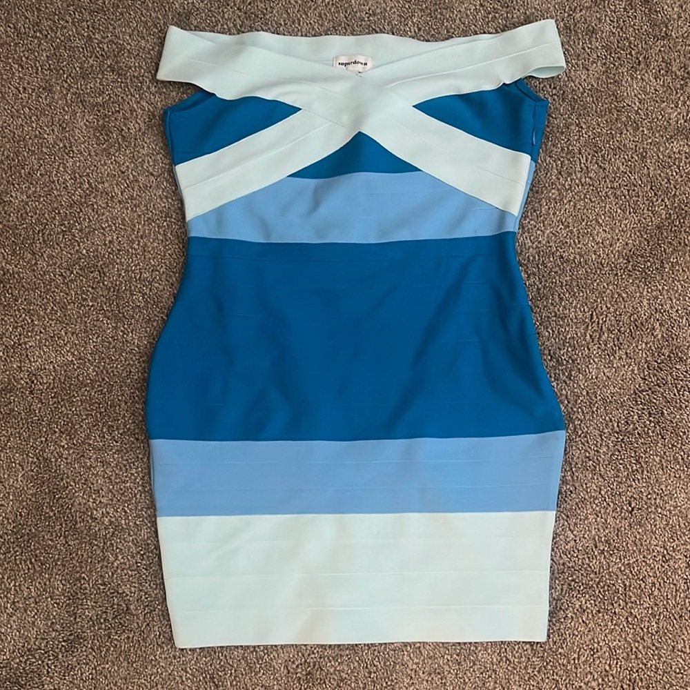 Multi blue colored dress